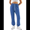 thumbnail image 1 of Pantalones Deportivos Holgados para Mujer, de Otoño, para Entrenamiento, de Cintura Alta, Cómodos y Deportivos. Lago Azul M, 1 of 7