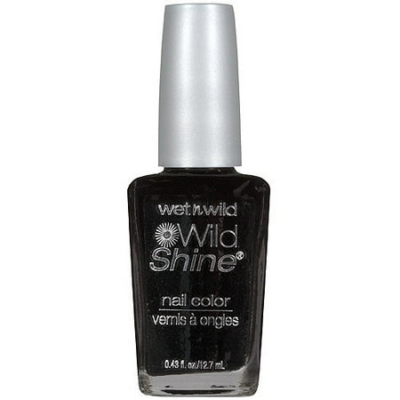 Wet n Wild Wild Shine Nail Polish, 424A Black Creme, 0.43 fl oz