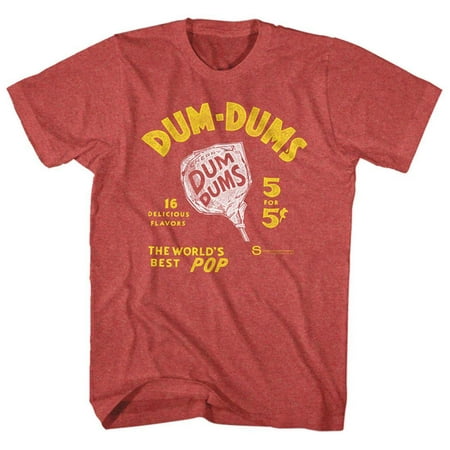 Dum Dums- World's Best Pop Apparel T-Shirt - Red (American Apparel Best Booty)