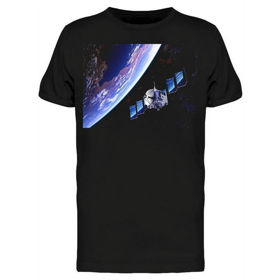 Satellite With Solar Panels T-Shirt Men -Image by Shutterstock, Male Medium