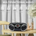 thumbnail image 3 of singing wood Portable CD Player Boombox with Aux Line-in Cable, AM/FM Stereo Radio, Gray, 3 of 9