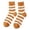 stag126-Orange-Socks, variant on Adult Unisex Women Men Striped Thick Plush Warm Floor Socks Autumn Winter Soft Cozy Casual Middle Tube Socks Orange One Size