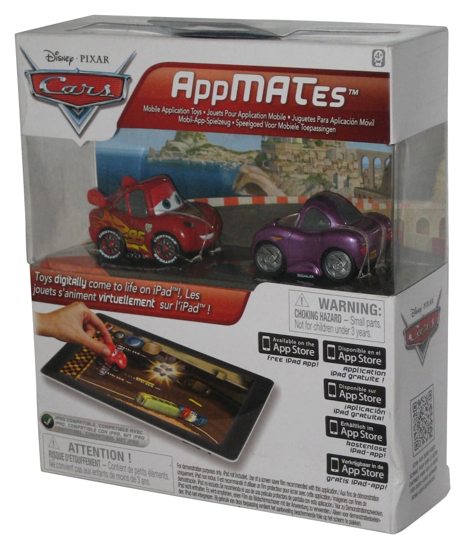 Creatie Ironisch Amerikaans voetbal Disney Cars 2 Movie AppMates (2012) Spin Master Lightning McQueen & Holley  Shiftwell Toy Car Box Set - Walmart.com