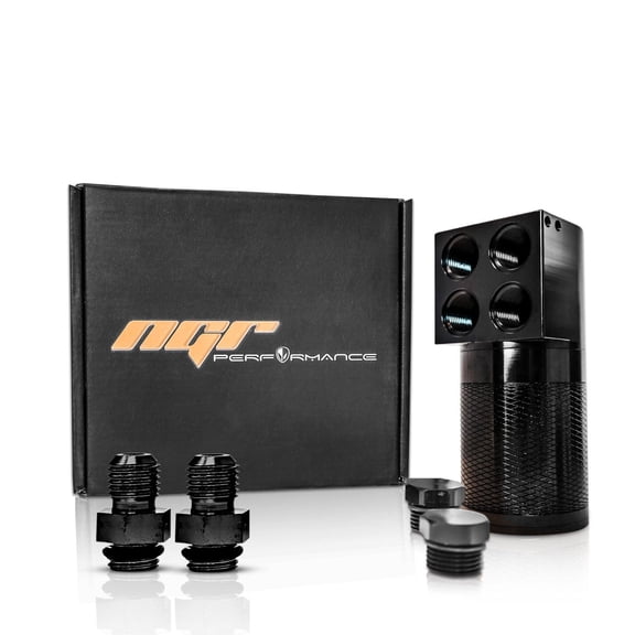 NGR Performance Car Oil Catch Can (Sealed Design) 8AN-10AN (4 Port Oil Reservoir Tank)