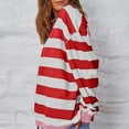 thumbnail image 4 of Timegard Crewneck Sweatshirts for Women Striped Long Sleeve Loose Comfy Pullover Tops Fall Fashion, 4 of 9