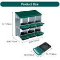 thumbnail image 1 of Roll Away Metal Chicken Nesting Box – 10 Compartments, Lid, Pull-Out Roosts, Durable & Protective Egg Laying Box for Coops – Green without Bracket Legs, 10-Compartment Egg Laying Box, 1 of 8