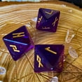 thumbnail image 6 of JUNTEX 3 Pcs Resin Dices Set 8-Sided Rune Dices Resin Assorted Polyhedral Dices Set Polyhedral Divination Table Board Roll Dice, 6 of 15