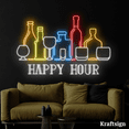 thumbnail image 3 of Craftnamesign Happy Hour Neon Sign, Bar Club Decor, Happy Hour LED Sign, 3 of 4
