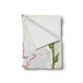 thumbnail image 2 of Feminine Soft Flannel Fleece Blanket, Dancing Ballerina Line Art Drawing with Wings and Tutu on Roses Bloom, Cozy Plush for Indoor and Outdoor Use, 50" x 70", Pink Green Grey Yellow, by Ambesonne, 2 of 6