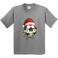 thumbnail image 3 of Inktastic Soccer Ball Christmas Lights Santa Hat Youth T-Shirt, 3 of 5