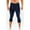 Blue, variant on OGLCCG Men's 3/4 Compression Pants Cross High Waist Running Gym Workout Capri Leggings Outdoort Stretch Basketball Sports Gym Baselayer Tights,XXXL,Black
