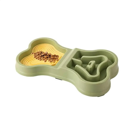 Slow Food Bowls Puzzle Feeder for Puppies and Indoor Outdoor Portable Slower Food Dish Promotes Eating and Hydration