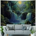 thumbnail image 4 of Chilfamy  Forest Tree Tapestry Wall Hanging Psychedelic Wall Tapestry Aesthetic Hippie Wall Decor Bohemian Wall Art Boho Home Decoration for Bedroom,Living Room,Dorm 40x30inch, 4 of 6