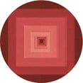 thumbnail image 1 of Ahgly Company Tapis Rond Lavable en Machine Intérieur Transitionnel Rouge, 3 Pieds Rond, 1 of 7