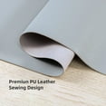 thumbnail image 2 of Alfombrilla de escritorio Wolaile de cuero PU 91 x 43 cm impermeable gris, 2 of 9
