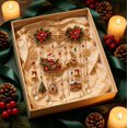 thumbnail image 4 of 2026 Christmas Blessing Stained Glass Crystal Suncatcher, Poinsettia Snowflake Bell Holiday Hanging Ornament for Home & Porch Display, 4 of 6
