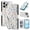 E, variant on Dteck for iPhone 13 Wallet Case with Card Holder, Shockproof PU Leather Flip Cover with RFID Blocking Protective Phone Case with 3 Card Slots Kickstand & Wrist Strap for Women and Men, A