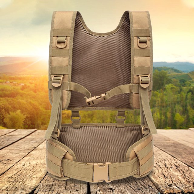 Chaleco de equipo de pecho acolchado Airsoft Paintball Molle tela Oxford para disparar juego de guerra