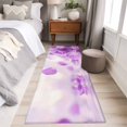 thumbnail image 4 of 2'x6' Rug Runners for Hallways Kitchen, Purple Rose Fantasy Non Slip Entryway Beside Floor Carpet Runner, Elegance Floral Romantic Reflection Washable Laundry Room Bedroom Throw Rugs Mat, 4 of 8
