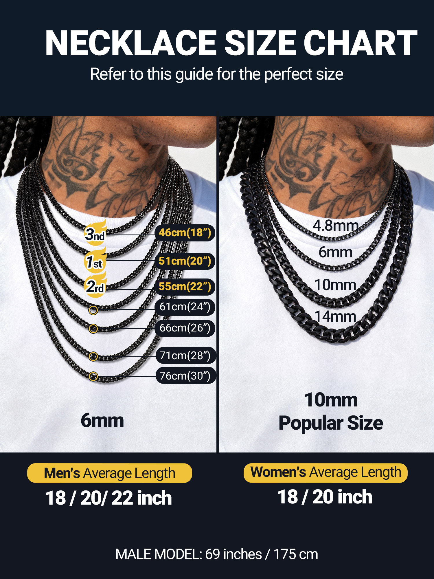 Prosteel Cuban Link Chain Necklace for Men photo 4