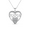 White Gold, variant on Selena 18k White Gold Plated Mama Heart Necklace with Simulated Diamonds for Women