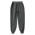 thumbnail image 4 of THDHVS Pants for Boys,Solid Knit Sweatpants Cuffed Hem School Casual Sports Wear for Kids Spring Fall,Boys Sweatpants,Dark Gray 14-15 Years, 4 of 9