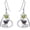 08-Aug-Peridot, variant on Pug Earrings with Heart Birthstone 925 Sterling Silver Dog Earrings Pug Jewelry Gifts for Women Lover
