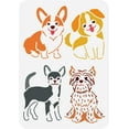 thumbnail image 2 of 1Pc Dog Pattern Painting Stencil Drawing Template on Scrapbook Fabric Tiles Floor Furniture Wood 12x8inch, 2 of 9