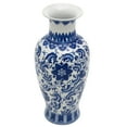 thumbnail image 3 of 24" Blue and White Floral Porcelain Fishtail Vase, 3 of 7