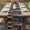thumbnail image 5 of Vintage Wooden Table Runner, Farmhouse Retro Shabby Wood Washable Cotton Linen Table Runners 36 Inches Long, Dresser Scarf Runner for Nightstand/End Tables/Round Tables 13''x36'', 5 of 8
