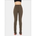 thumbnail image 2 of High-Waist Slim Fit Trousers with Zip-up Closure, 2 of 5