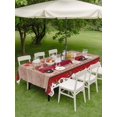 thumbnail image 3 of Outdoor Tablecloth with Umbrella Hole and Zipper, Valentine's Day Rectangle Table Cloth 60x102 Inch Waterproof Tablecloth, Red Truck Love Heart Roses Romantic Wooden Picnic Table Cover for Patio, 3 of 7