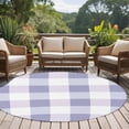 thumbnail image 4 of Purple Plaid Large Round Rug 8 FT, Non Slip Living Room Area Carpet, Spring Summer Farmhouse Buffalo Checkered Washable Soft Circle Rug Non-Shedding Floor Carpet for Bedroom Office Dining Room, 4 of 9