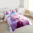 thumbnail image 3 of Feelyou Ancient Anime Girl Twin Comforter Sets, Blossoms Flower Floral Bedding Set, 2pcs, 3 of 8
