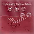 thumbnail image 5 of Kool 11FT Outdoor Patio Umbrella with Crank Handle, Market Umbrella with 8 Sturdy Umbrella Ribs, Waterproof for Garden Deck Backyard Pool, Burgundy, 5 of 7