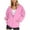 Pink, variant on Lightweight Water-Resistant Hooded outwear Up to 65% off Women's Zip Up Jacket Sweatshirts Oversized Fleece Long Sleeve With Pockets Fall Casual Preppy Teen Girls Outfit,Pink