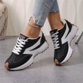 thumbnail image 6 of Domzle Sneakers for Women Retro Fashion Trendy Sneakers with Foam Insole Casual Shoes for Walking Tennis Non-Slip Shoes Black Wide-7.5, 6 of 9