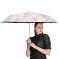 thumbnail image 4 of Floral Colorful Flowers Umbrella for Rain - Portable, Double Layer Automatic Folding Umbrella UV Protection for Rain Car Travel Outdoor Men Women, 4 of 8