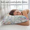 thumbnail image 5 of Bunny Easter Pillow Covers, Linen Long Throw Pillow Case, Spring Floral Rabbits Checkered Farmhouse Holiday Pillow Protector Decorative Cushion Cover for Living Room/Bedroom 12" x 20", 5 of 8