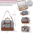 thumbnail image 3 of Weekender Bags Wogarl para mujer, bolsa de viaje grande, azul, 3 of 8
