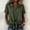 A232 Army Green, variant on Womens Linen Blouses V Neck Short Sleeve Tie Knot Front Lightweight Button Down Shirt Casual Elegant Summer Work Loose Fit Tunic Breathable Basic Daily Wear Tops