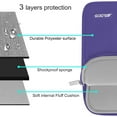 thumbnail image 3 of Funda para portátil de 13,3 pulgadas, vertical de poliéster con bolsillo, color morado ciruela, 3 of 4