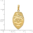 thumbnail image 4 of 14K Yellow Gold Polished Police Badge Pendant (29 X 14.5) Made In Peru c2252, 4 of 5