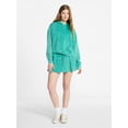 thumbnail image 2 of No Boundaries Washed Fleece Mini Skater Skort, Women's XXS-XXL, 2 of 5