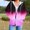 Hot Pink, variant on Brondbend Hoodies for Woman Pull over Sweatshirt for Womens Long Sleeved Zipper Drawstring Pocket Pullover Print Soft Stylish Loose Fit Tops Lady Gym Running Fall Winter Wear Green