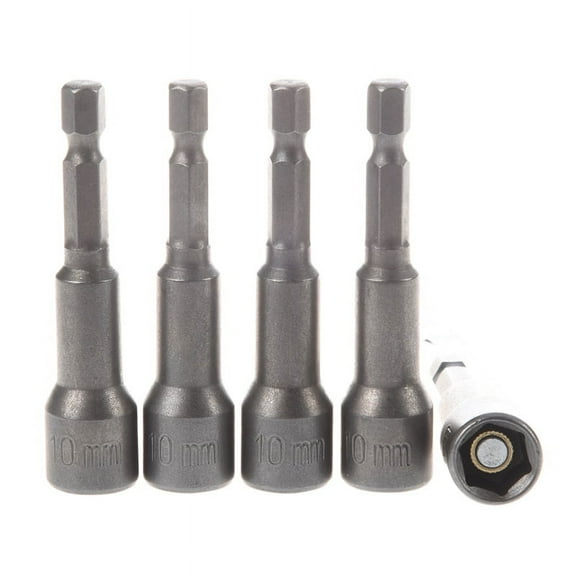 5 Pcs Magnetic Power 10mm Hex Socket Nut Setters Driver