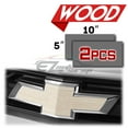 thumbnail image 2 of 2Pcs 5"x10" Chevy Emblem Bowtie Wood 1531 Vinyl Wrap Sticker Decal Film Sheet, 2 of 8