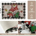 thumbnail image 6 of mubwai Gnomes Christmas Vinyl Winter Placemats Set of 4, 12x18 Inch Washable Plastic Non-Slip Woven Winter Table Mats for Party Kitchen Dining Decor, 6 of 7