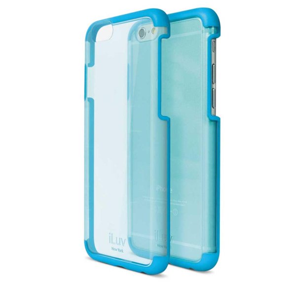Funda ILUV Vyneer para iPhone 6 y 6s Transp Azul