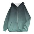 thumbnail image 4 of VISALY Womens Zip Up Hoodies Sweater Jacket Fall Jacket Oversized Pocket Sweatshirt Casual Zipper Jacket Solid Color Long Sleeve Tops Comfy Sweaters Plain Hoodie Fall Sweaters Grey L, 4 of 4